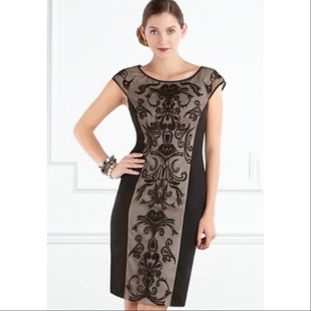 Coast Beautiful Sleeveless Dress with Intricate
Embroidered Like Detailing